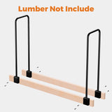 DOEWORKS Heavy Duty Firewood Racks Adjustable Length Log Bracket Rack Holder