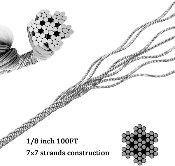 Doe Rope DOEWORKS Wire Rope 1/8