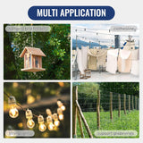 DOEWORKS Wire Rope 1/8" Stainless Steel Cable,100ft Stainless Steel Aircraft Cable with 50Pcs Sleeves,7x7 Strands for Decking Railings String Lights,Outdoor,Garden or Crafts