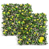 DOEWORKS Expandable Fence Privacy Screen for Balcony Patio Outdoor, 2PCS Faux Ivy Fencing Panel for Backdrop Garden Backyard Home Decorations