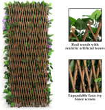 DOEWORKS Expandable Fence Privacy Screen for Balcony Patio Outdoor, 1PC Faux Ivy Fencing Panel for Backdrop Garden Backyard Home Decorations