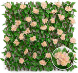 DOEWORKS Expandable Fence Privacy Screen for Balcony Patio Outdoor, 2PCS Faux Ivy Fencing Panel for Backdrop Garden Backyard Home Decorations