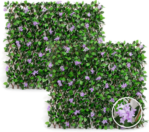 DOEWORKS Expandable Fence Privacy Screen for Balcony Patio Outdoor, 1PC Faux Ivy Fencing Panel for Backdrop Garden Backyard Home Decorations