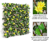 DOEWORKS Expandable Fence Privacy Screen for Balcony Patio Outdoor, 2PCS Faux Ivy Fencing Panel for Backdrop Garden Backyard Home Decorations