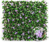 DOEWORKS Expandable Fence Privacy Screen for Balcony Patio Outdoor, 2PCS Faux Ivy Fencing Panel for Backdrop Garden Backyard Home Decorations