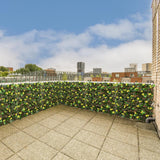 DOEWORKS Expandable Fence Privacy Screen for Balcony Patio Outdoor, 2PCS Faux Ivy Fencing Panel for Backdrop Garden Backyard Home Decorations